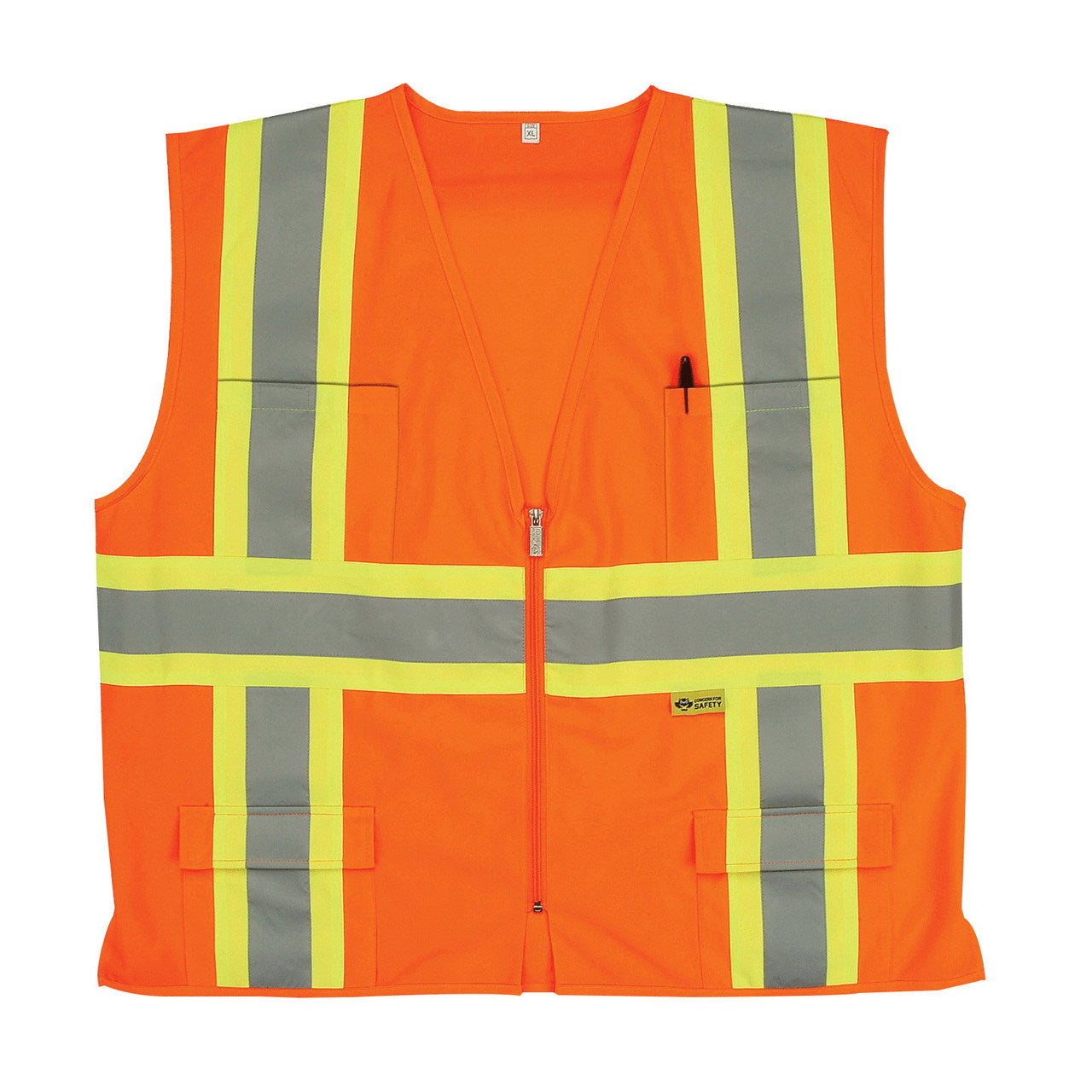 2W International, 2W Gilet de sécurité international de classe II, orange haute visibilité, M7038C-2