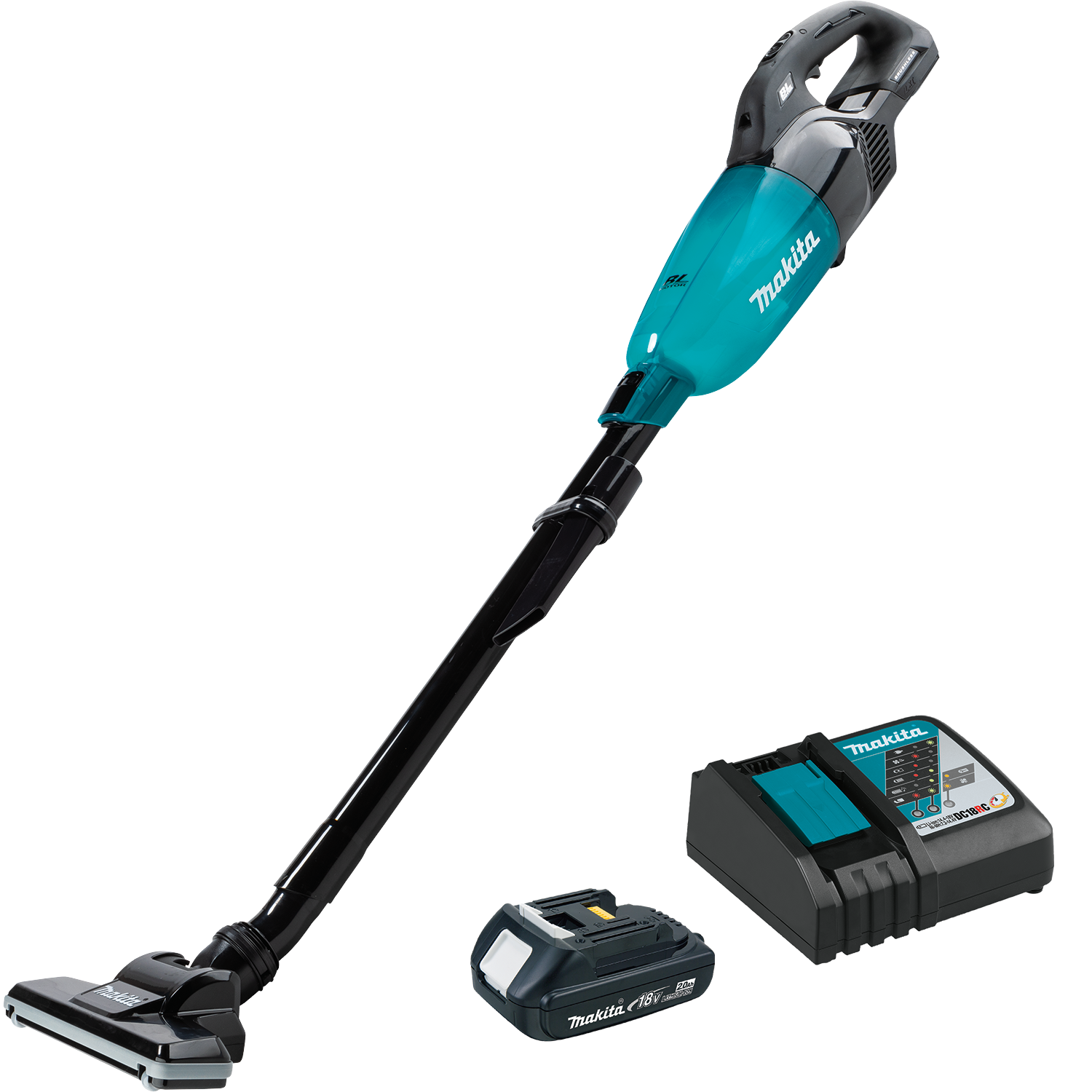 Makita, Aspirateur compact MAKITA 18V LXT®, gâchette avec kit de verrouillage