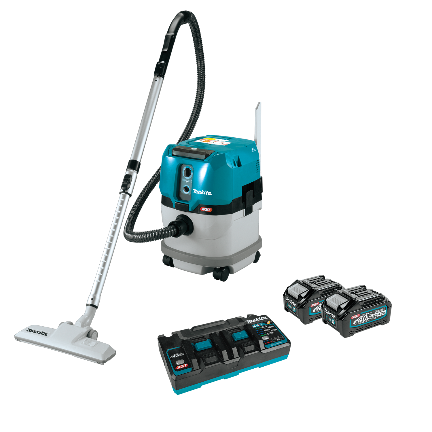 Makita, Aspirateur de poussière sec et humide sans fil MAKITA 40V max XGT® Brushless 4 Gallon (4.0Ah)