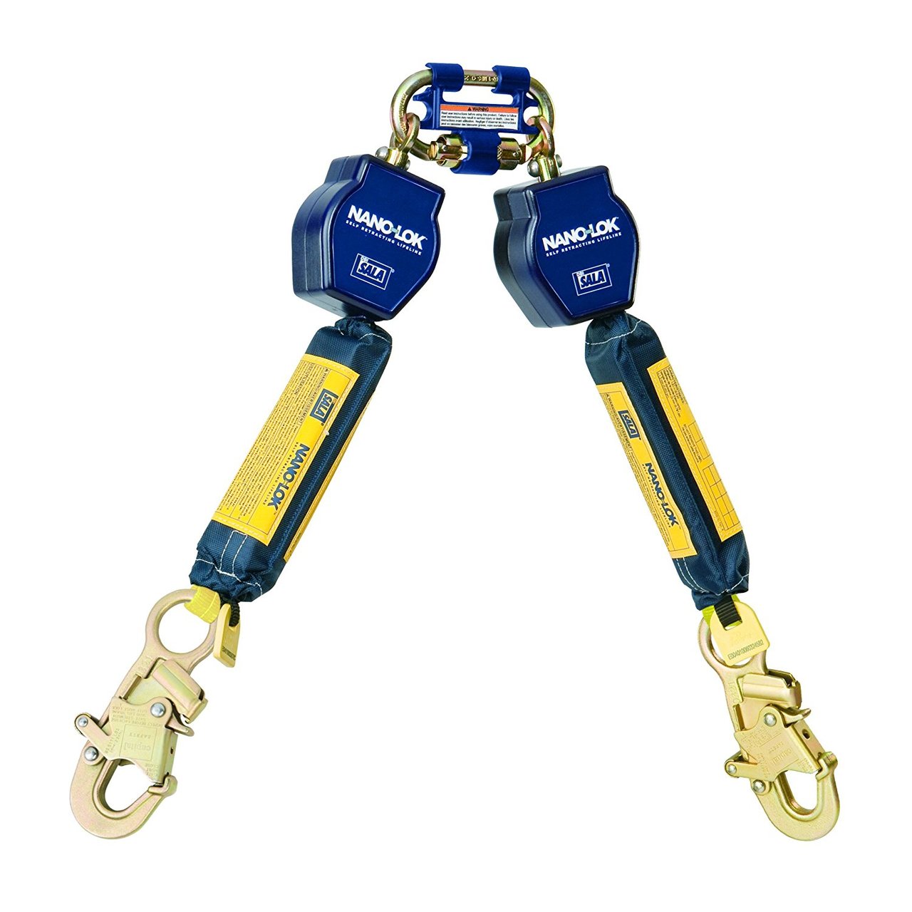 DBI-Sala, DBI-Sala Nano-Lok Twin Leg Quick Connect Self Retracting 6' Lifeline w/ Dynema Polyester Web