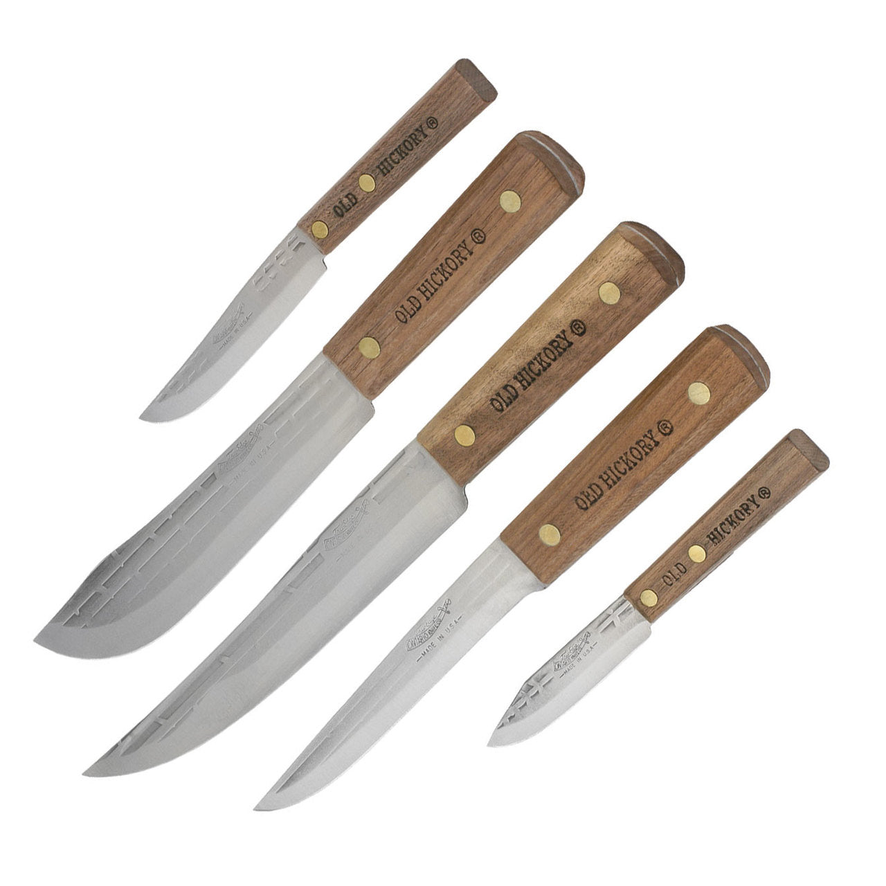 Ontario Knife Company, Ensemble de couverts 5 pièces Old Hickory de l'Ontario (705), 7180