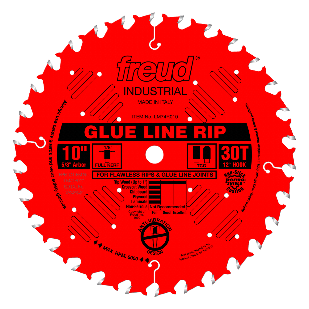 Freud, FREUD 10" Industrial Glue Line Ripp Blade (lame de défonçage industrielle pour lignes de colle)