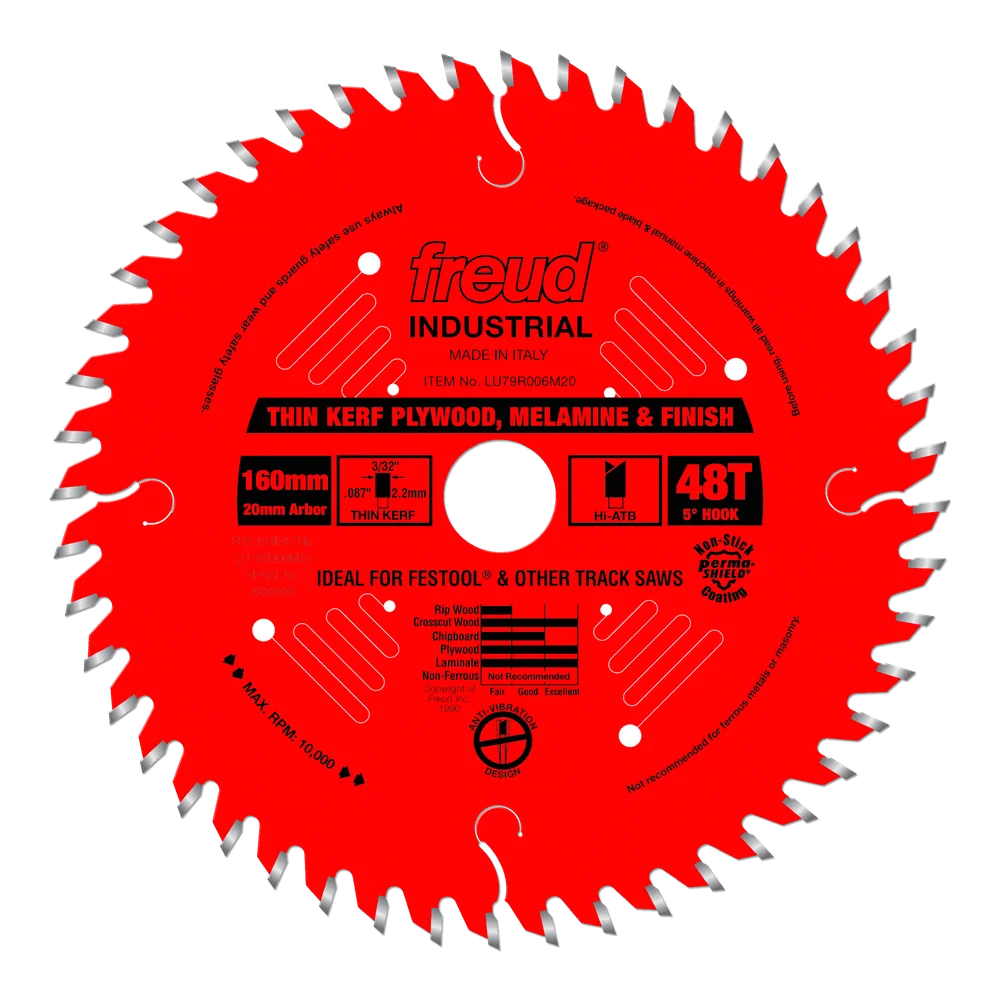 Freud, FREUD 160mm Thin Kerf Ultimate Plywood & Melamine Blade (lame pour contreplaqué et mélamine)