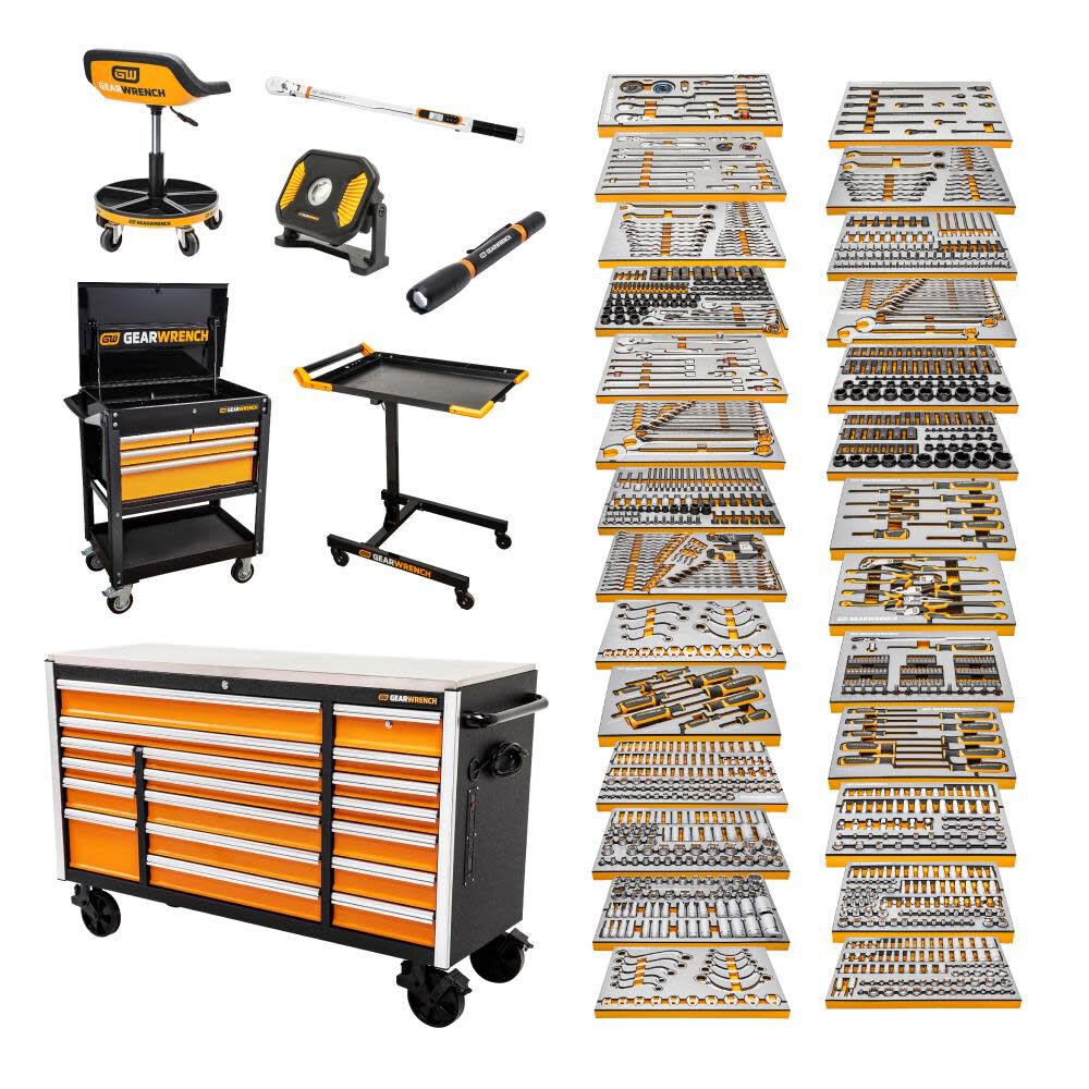 TENDEUR D'ÉQUIPEMENT, GEARWRENCH 1,268 PC. Jeu d'outils de mécanicien