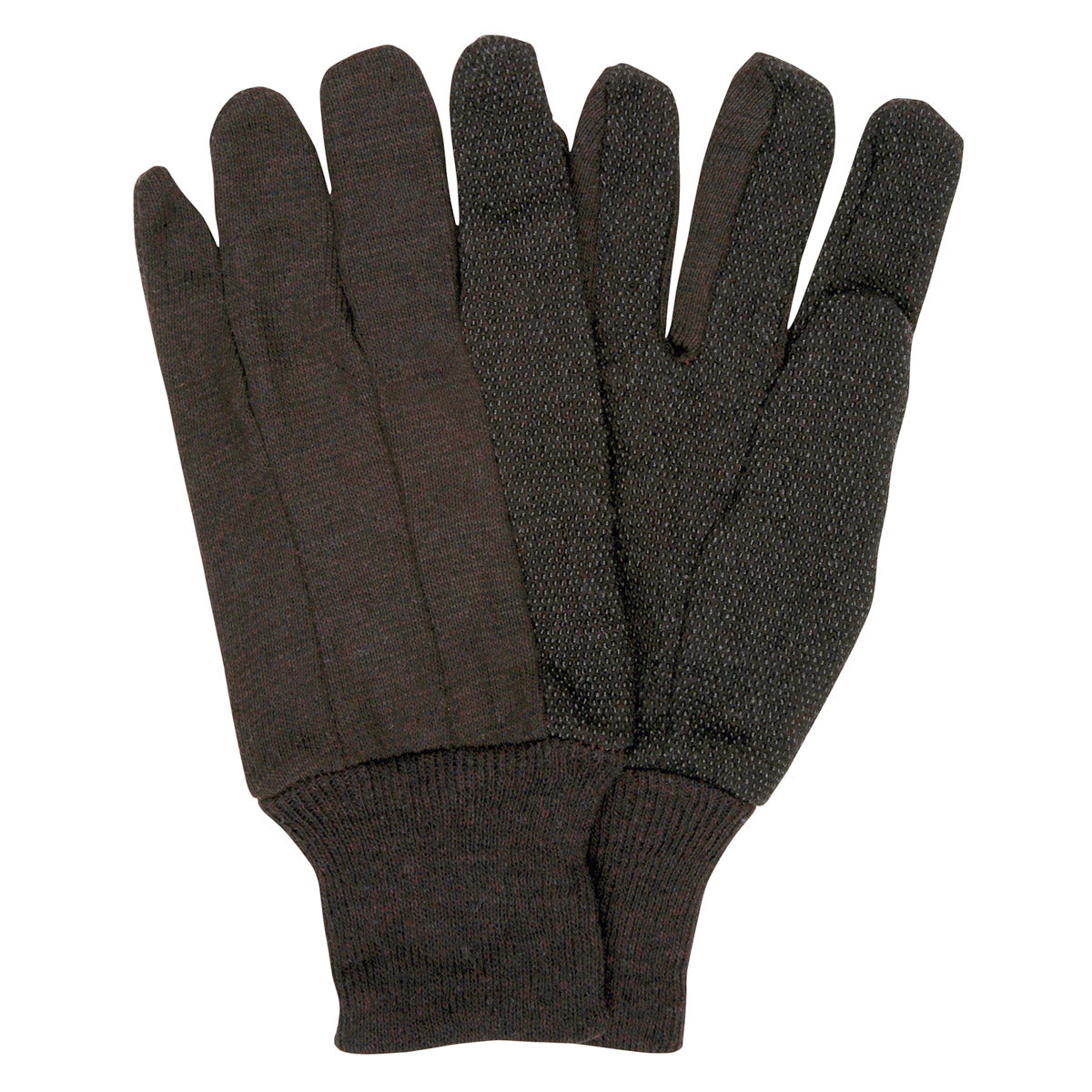 Memphis, Gants à mini-points en jersey brun de Memphis pour dames - 7812