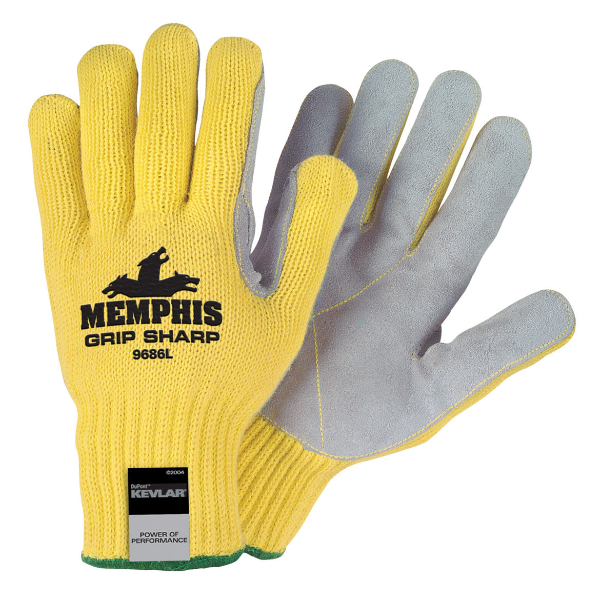 Memphis, Gants à paume en cuir Memphis Grip Sharp Kevlar Shell, 9686