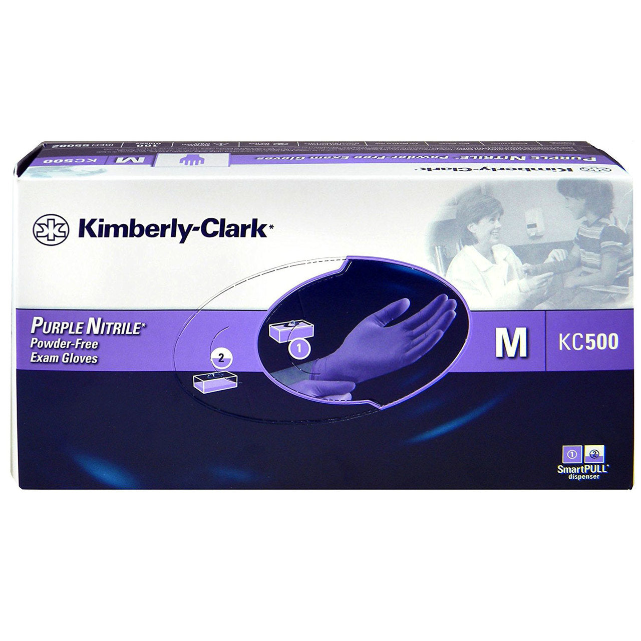 Kimberly-Clark, Gants jetables en nitrile violet de Kimberly Clark, (boîte de 100)