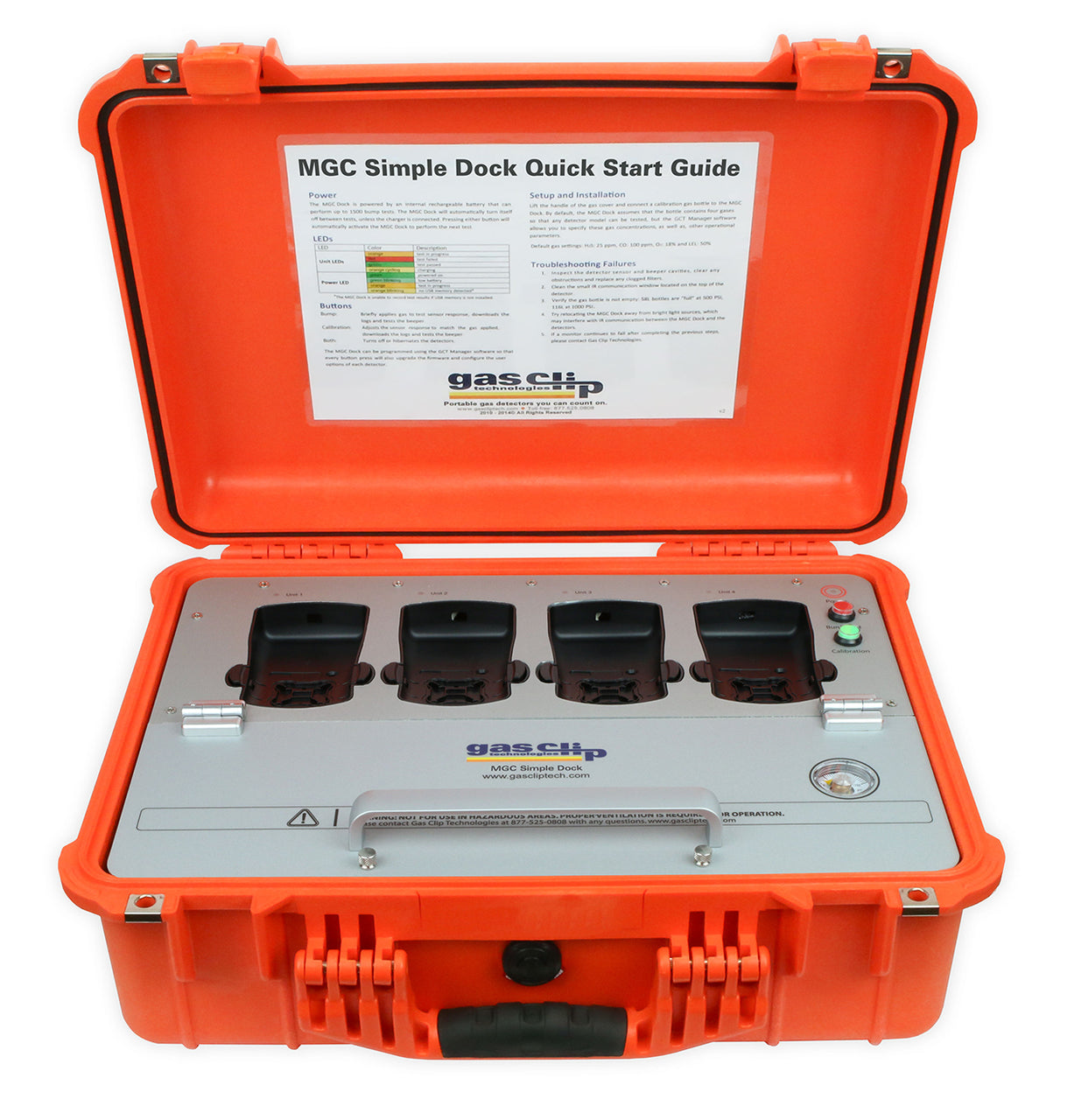 Technologies des pinces à gaz, Gas Clip Technologies Multi-Gas Dock - Bump Stations-Kit, MGC-DOCK