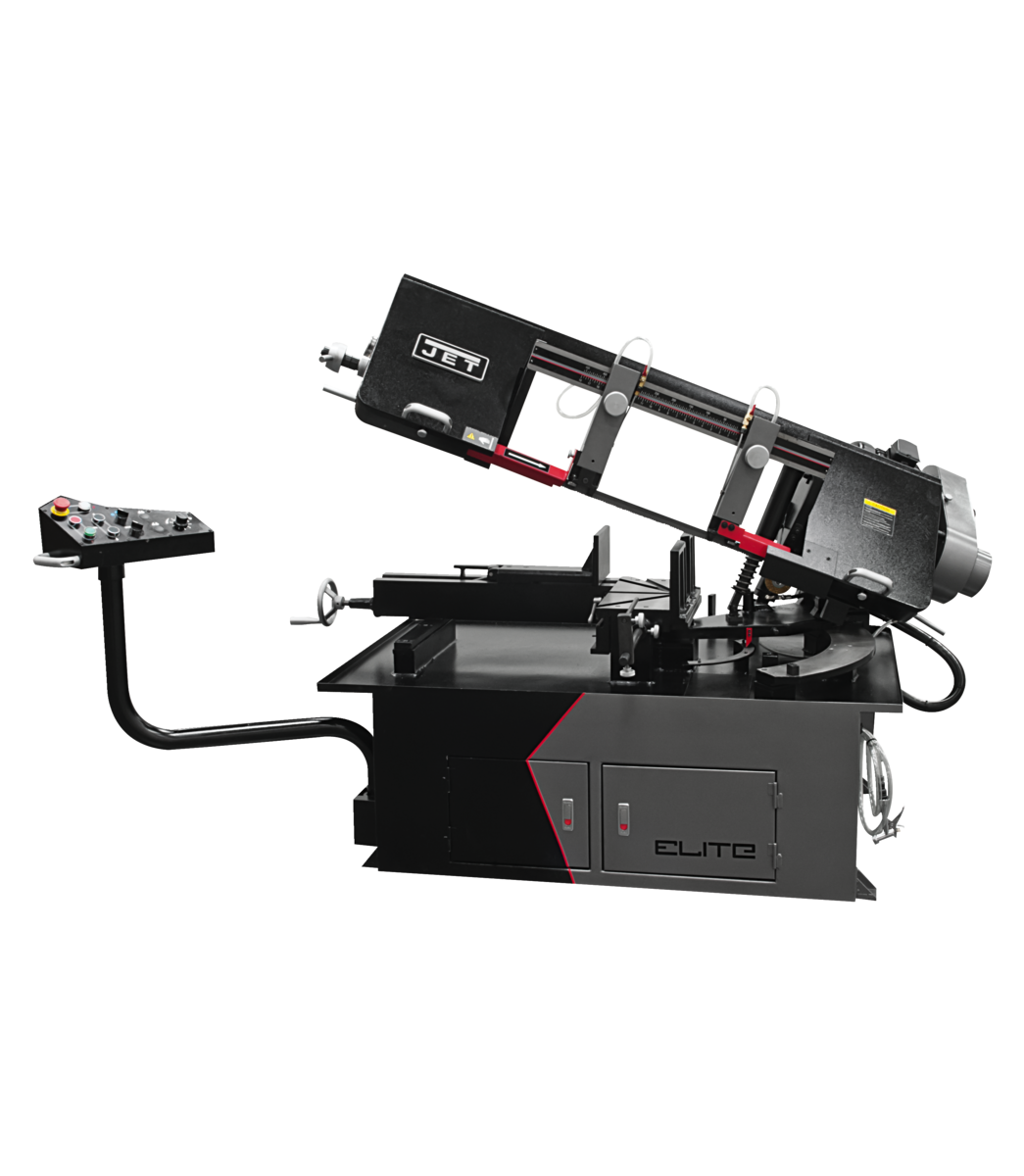 JET, JET - Scie à onglet double semi-automatique à vitesse variable 10 X 18 avec étau hydraulique | EHB-1018VMH