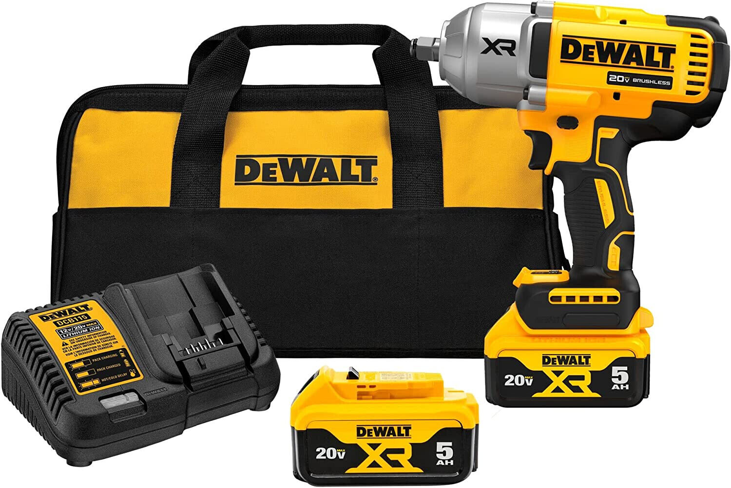 DeWalt, Kit de clé à chocs 20V MAX XR 1/2 pouce à couple élevé de DeWalt, DCF900P2