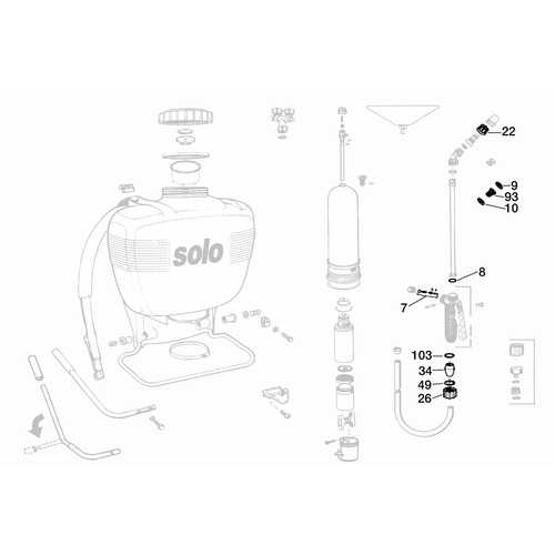 Pulvérisateurs Solo, Kit de réparation baguette/valve d'arrêt Solo