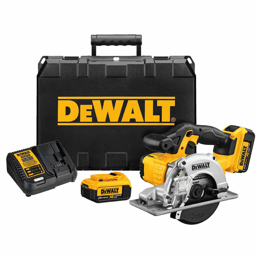 DeWalt, Kit de scie circulaire à métaux sans fil 20-Volt Max 5-1/2" DeWalt, DCS373M2