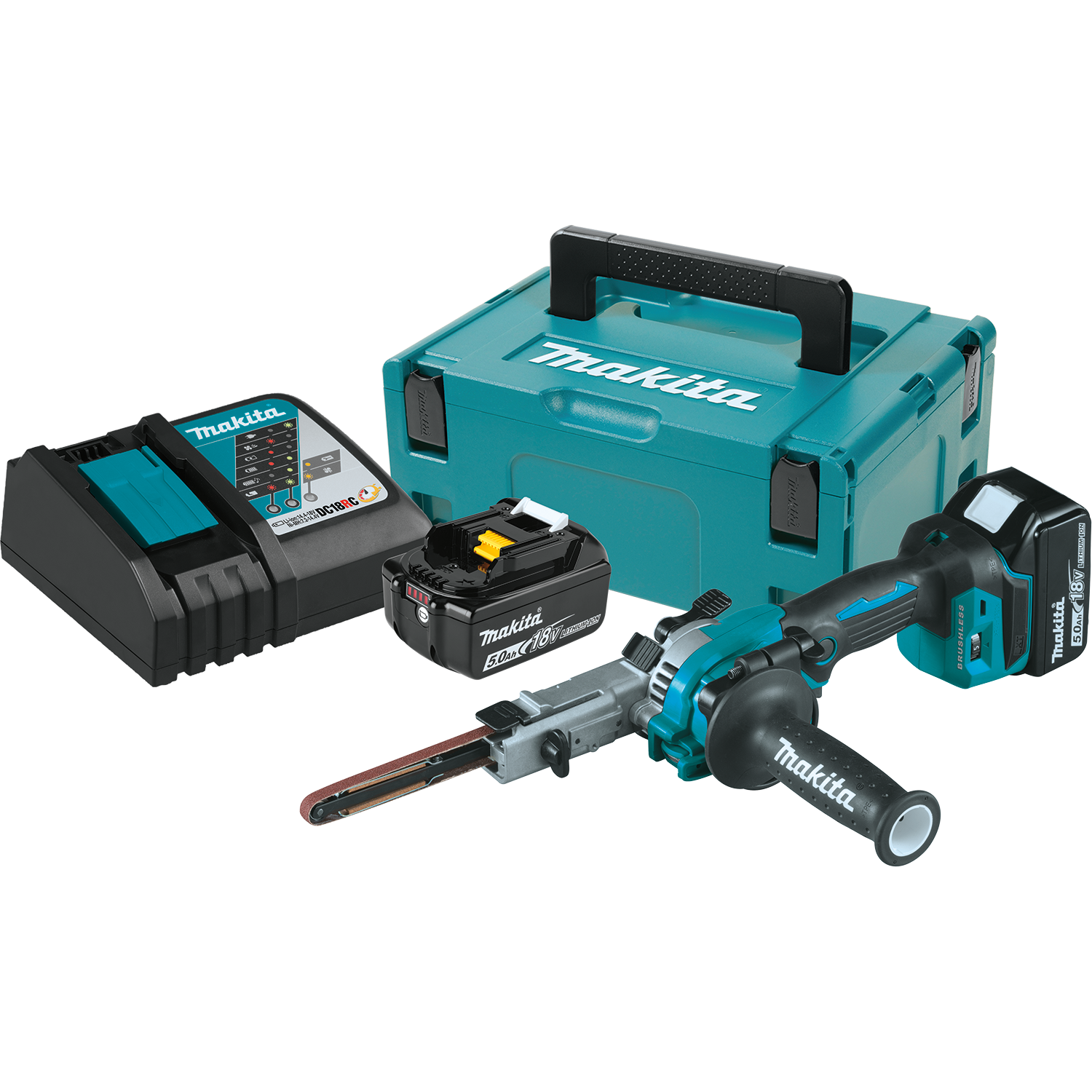 Makita, Kit ponceuse à bande de détail 3/8" X 21" MAKITA 18V LXT® (outil seul)