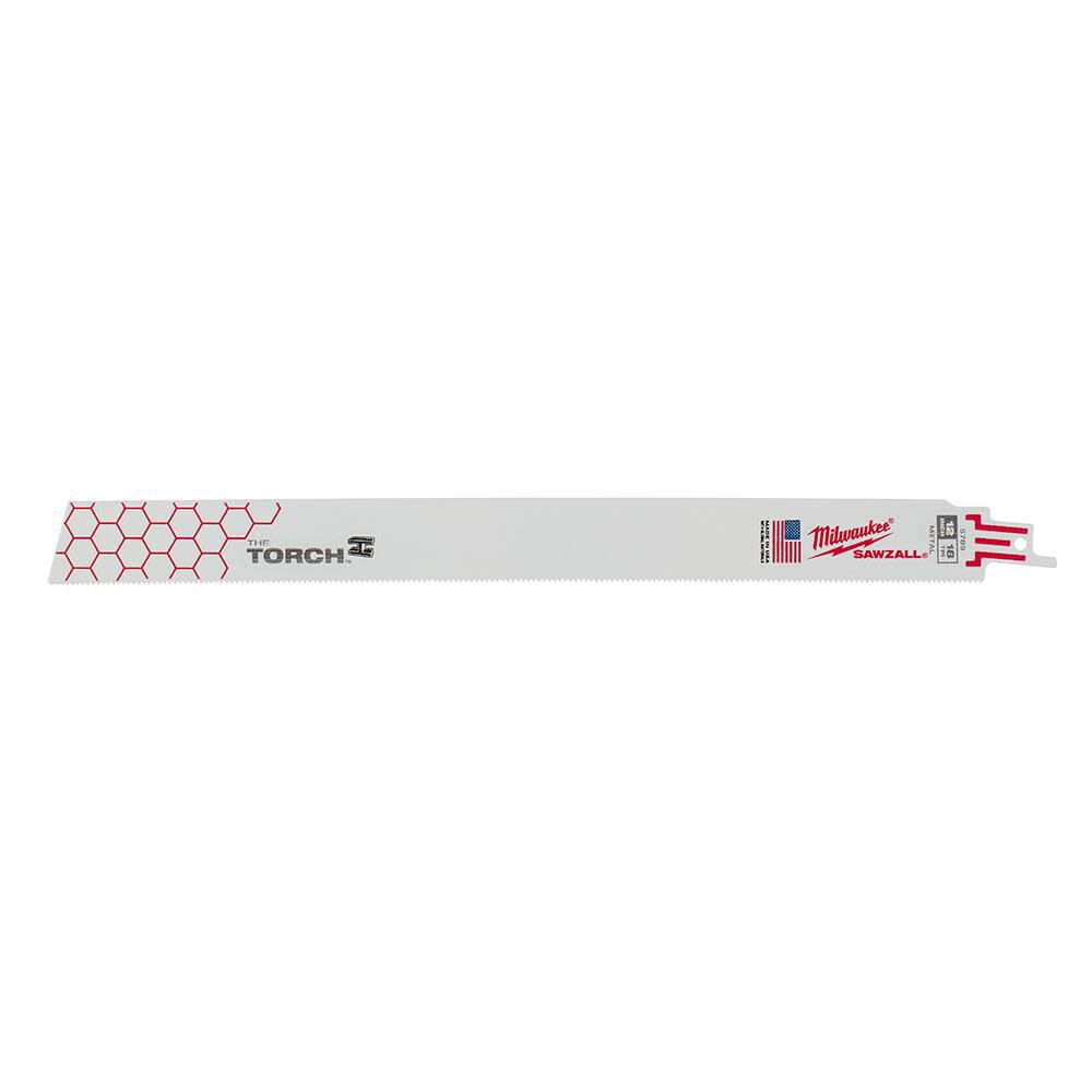 Outil Milwaukee, MILWAUKEE 12" 18 TPI SAWZALL® TORCH™ lame de démolition en métal (25 PACK)