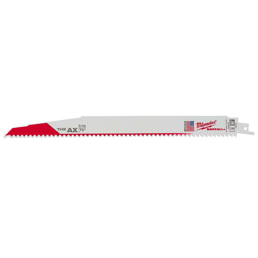 Outil Milwaukee, MILWAUKEE 12" 5 TPI SAWZALL® The AX™ Nail Embedded Wood Blade (25 PACK)