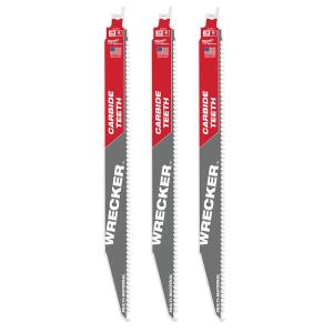 Outil Milwaukee, MILWAUKEE 12" 6 TPI The WRECKER™ w/ Carbide Teeth SAWZALL® Blade (3 PACK)