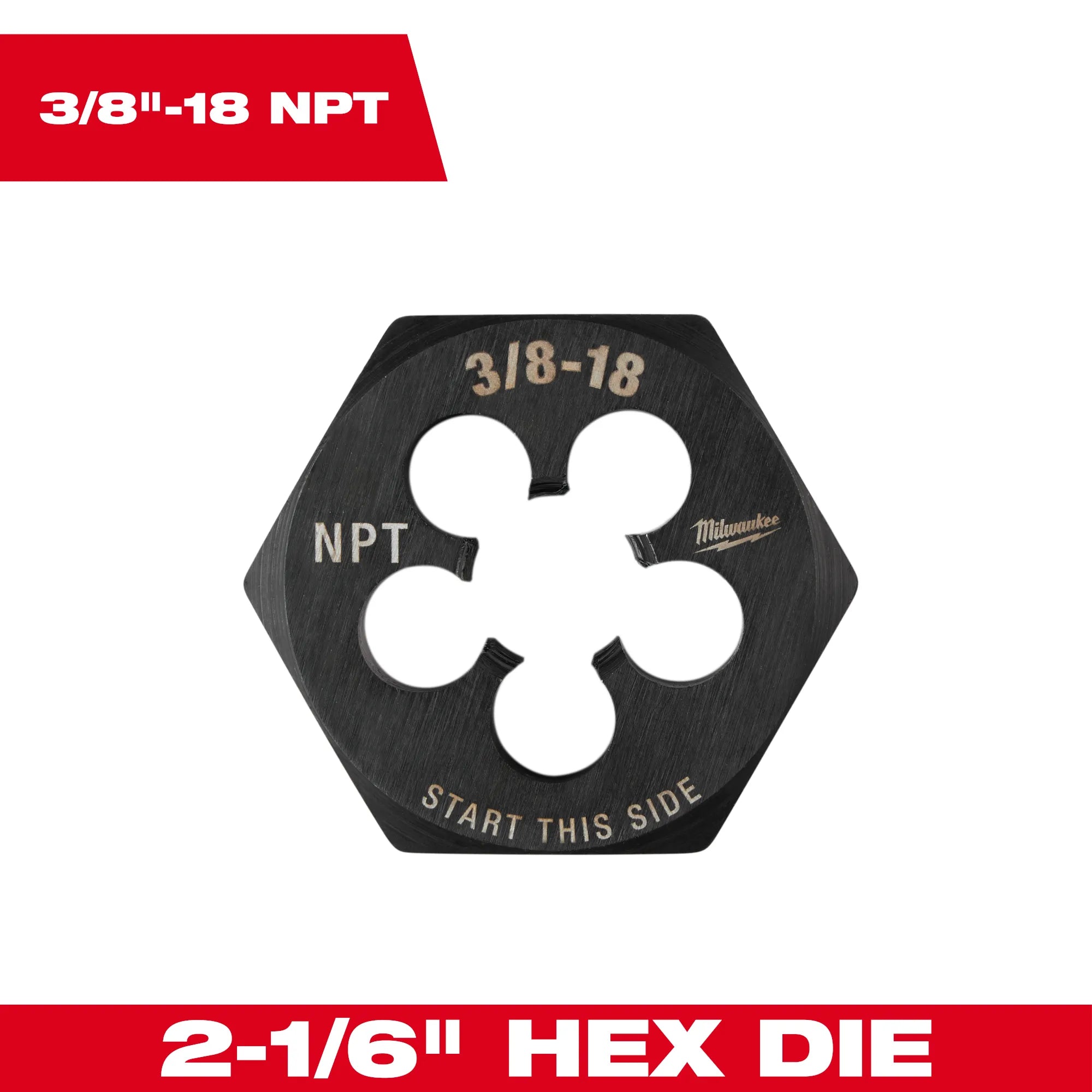 Outil Milwaukee, MILWAUKEE 2-1/6" Filière de filetage hexagonal