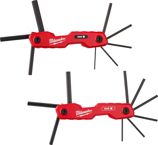 Milwaukee Tool, MILWAUKEE 2 PC. Jeu de clés hexagonales pliantes 17 touches - SAE/Métrique