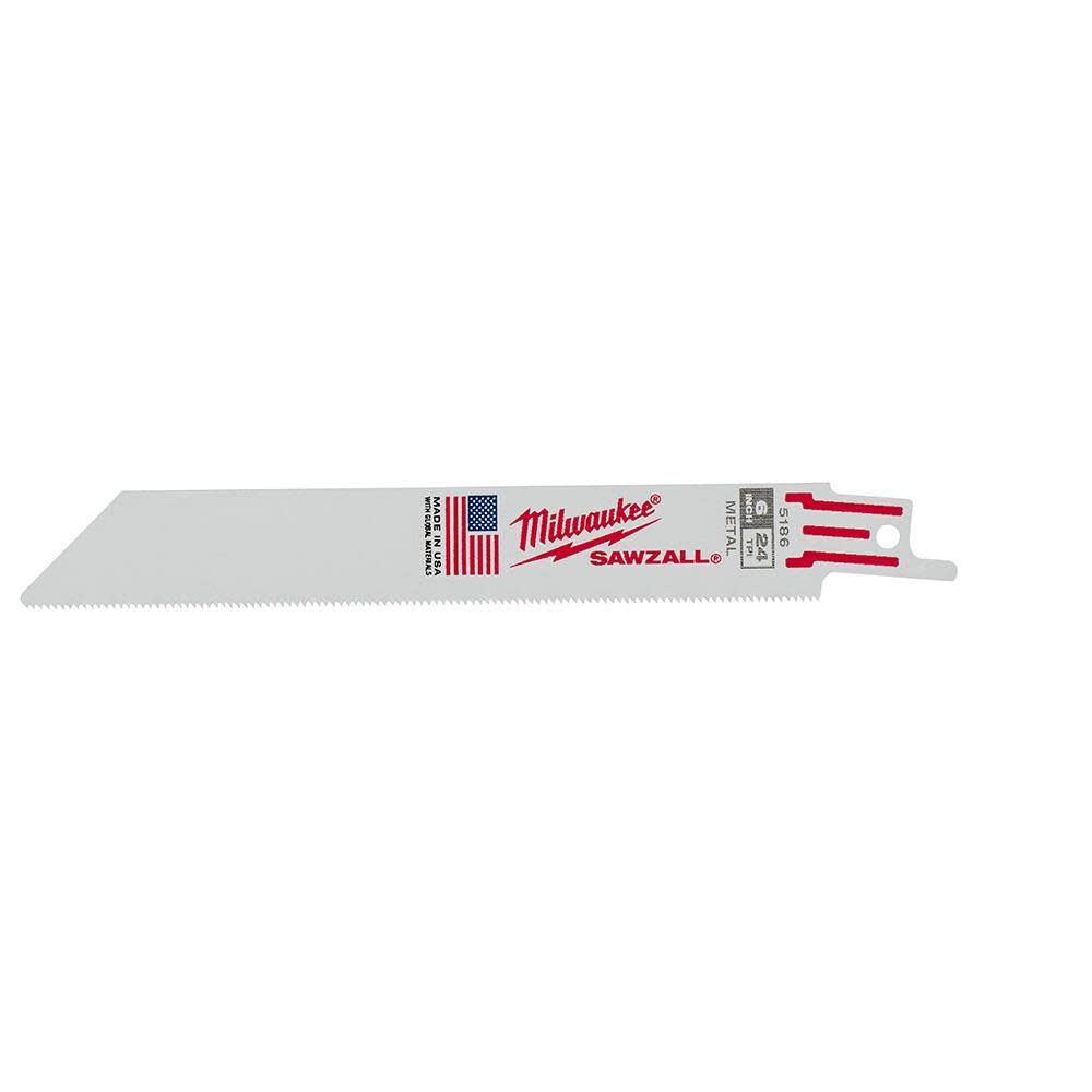 Outil Milwaukee, MILWAUKEE 6" 24 TPI SAWZALL® lame standard pour métal (5 PACK)