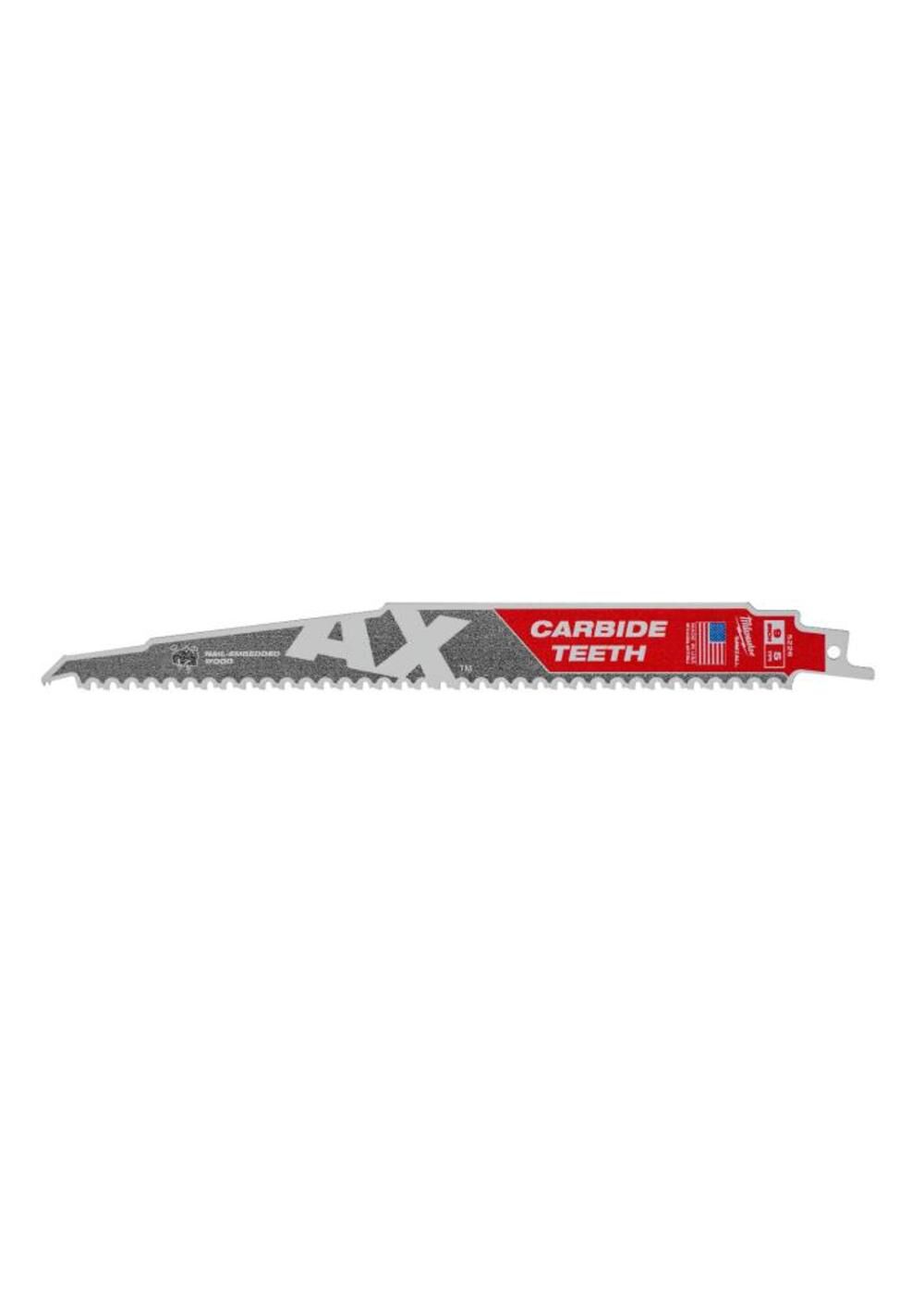 Outil Milwaukee, MILWAUKEE 9" 5 TPI SAWZALL® The AX™ w/ Carbide Teeth Wood Blade (5 PACK)