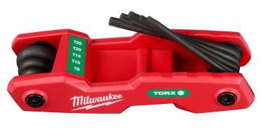 Milwaukee Tool, MILWAUKEE Jeu de 8 clés hexagonales pliantes - Torx