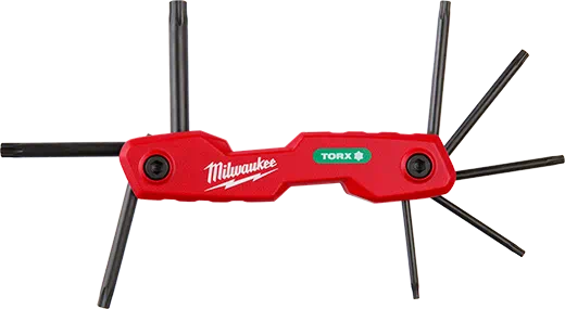 Milwaukee Tool, MILWAUKEE Jeu de 8 clés hexagonales pliantes - Torx