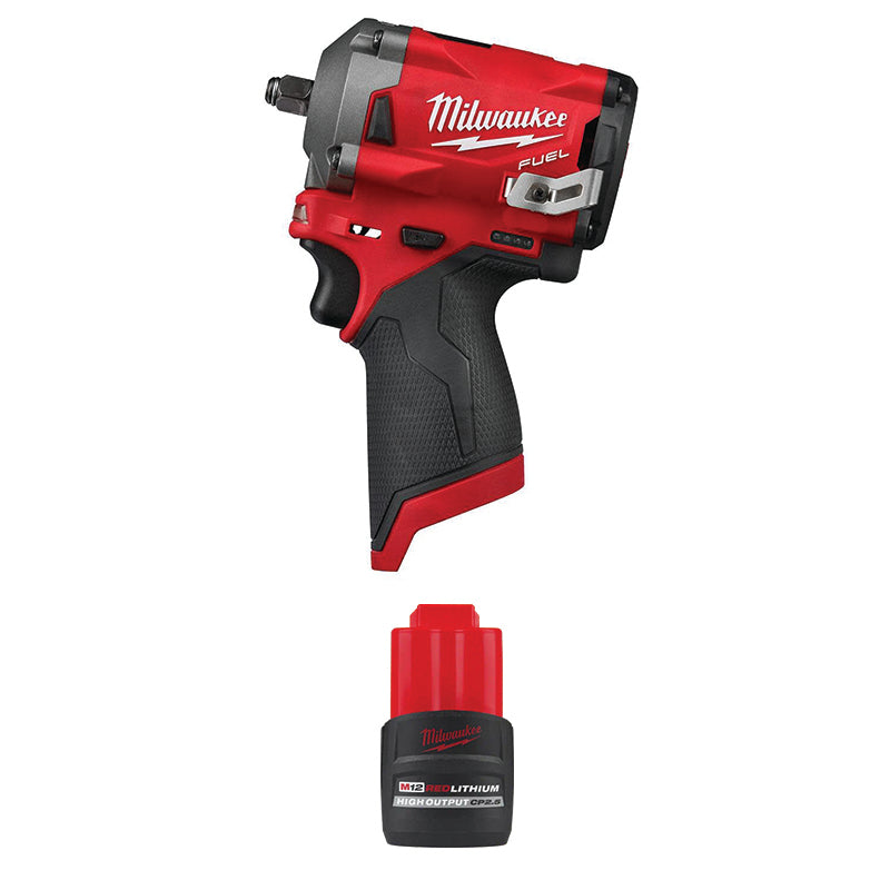 Outil Milwaukee, MILWAUKEE M12 FUEL™ 3/8" Stubby Impact Wrench & FREE M12™ REDLITHIUM™ HIGH OUTPUT™ CP2.5 Battery