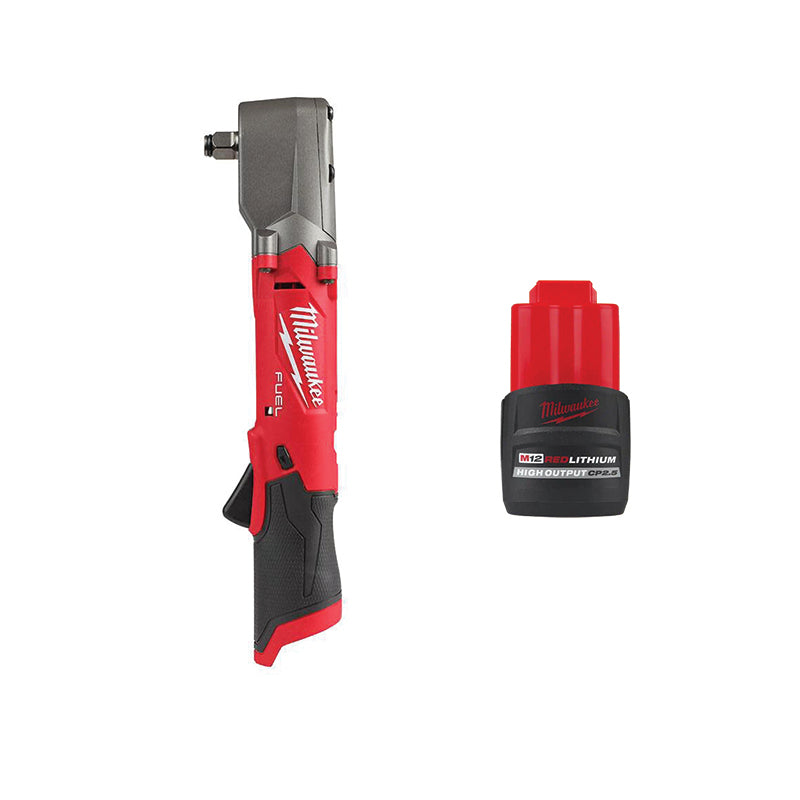 Outil Milwaukee, MILWAUKEE M12 FUEL™ Clé à chocs à angle droit 1/2" avec anneau de friction et batterie M12™ REDLITHIUM™ HIGH OUTPUT™ CP2.5 GRATUITE