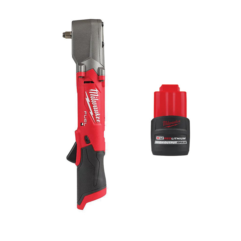 Outil Milwaukee, MILWAUKEE M12 FUEL™ Clé à chocs à angle droit 3/8" avec anneau de friction et batterie M12™ REDLITHIUM™ HIGH OUTPUT™ CP2.5 GRATUITE