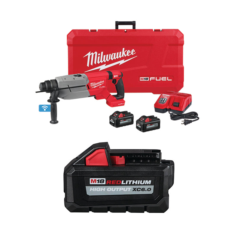 Outil Milwaukee, MILWAUKEE M18 FUEL™ 1-1/4" SDS PLUS D-Handle Rotary Hammer w/ ONE-KEY™ Kit & FREE M18™ REDLITHIUM™ HIGH OUTPUT™ XC6.0 Battery