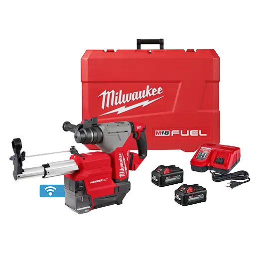 Outil Milwaukee, MILWAUKEE M18 FUEL™ 1-1/8" SDS PLUS Rotary Hammer w/ ONE-KEY™ Kit w/ HAMMERVAC™ Dedicated Dust Extractor