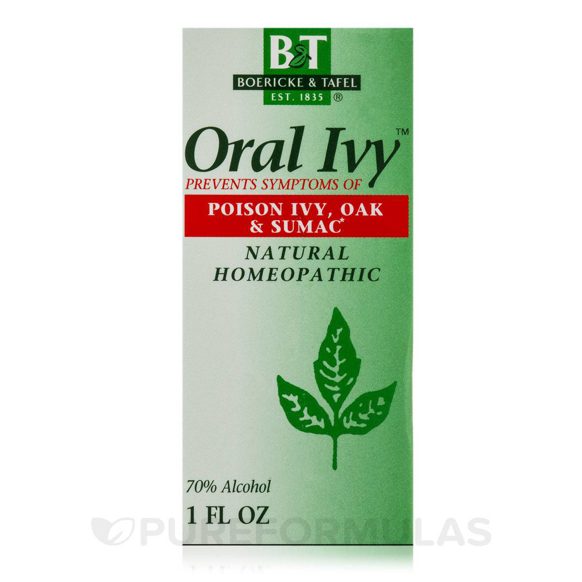 Boedricke & Tafel, Oral Ivy pour un soulagement homéopathique naturel du lierre, du chêne et du sumac vénéneux