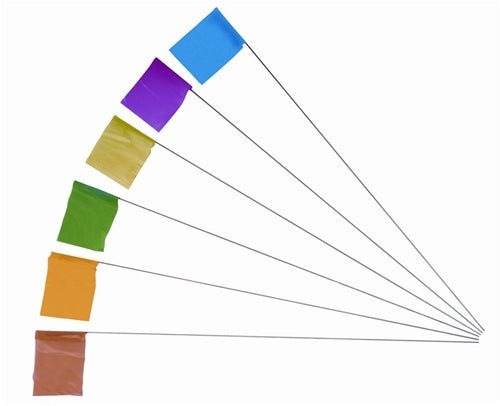Presco, Presco Stake Wire Marking Flags, 2.5" x 3.5" x 15" - Lot de 100