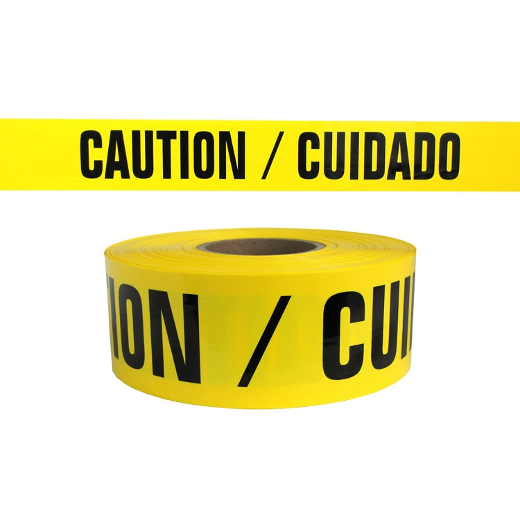 Presco, Ruban barricade jaune Presco Caution / Cuidado 7 mil, BR357Y13