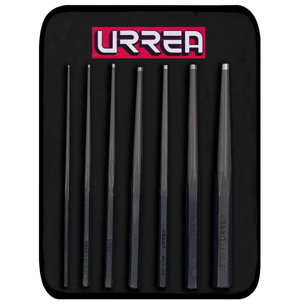 URREA, URREA Jeu de poinçons de dérive 1/4" à 3/4" (7 pièces), 96A